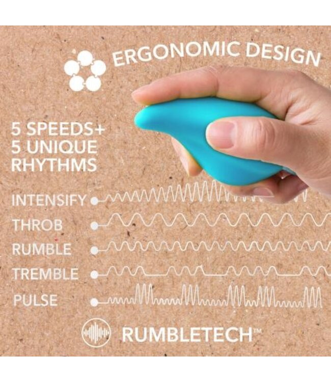 Gaia Eco Caress Vibrator - Aqua