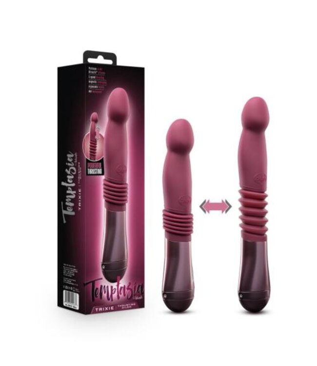Temptasia - Trixie Stotende Dildo - Wijnrood