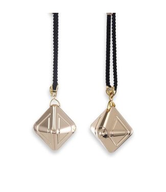 LOCKINK LOCKINK - Mini Vibrerende Kubus Ketting 2.0 - goud