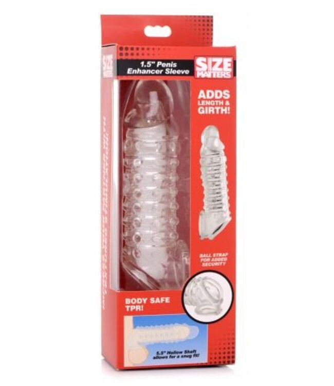 Size Matters - Penis Verlengende Sleeve - Transparant