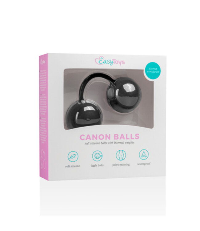Canon Balls Vaginaballetjes Met Contragewicht - Zwart
