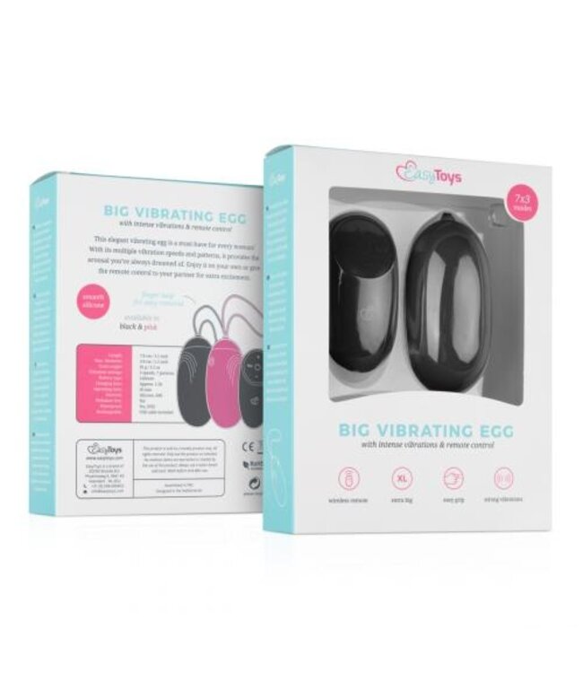 XL Vibratie-Ei Met Afstandsbediening - Zwart