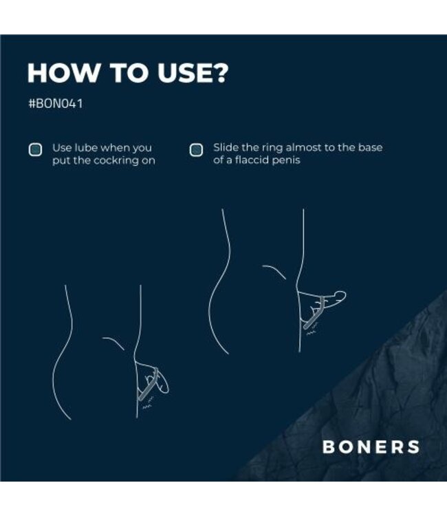 Boners Cockring & Ball Stimulator - Blauw