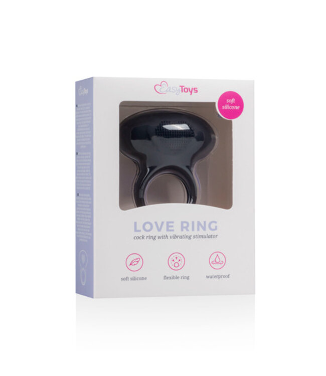 Love Ring Vibrerende Cockring - Zwart