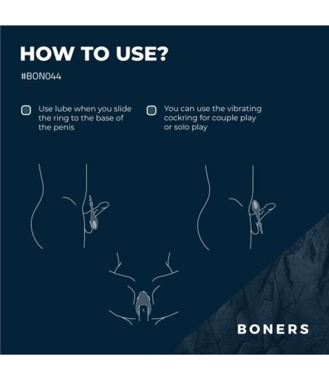 Boners Verstelbare Cockring - Blauw