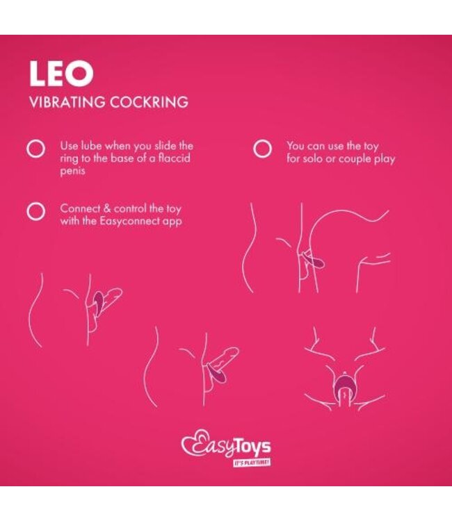 EasyConnect - Vibrerende Cockring Leo app gestuurd