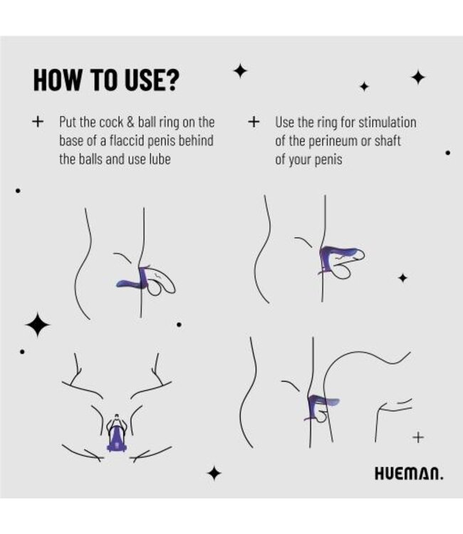 Hueman - Vibrerende Strap-on Cockring