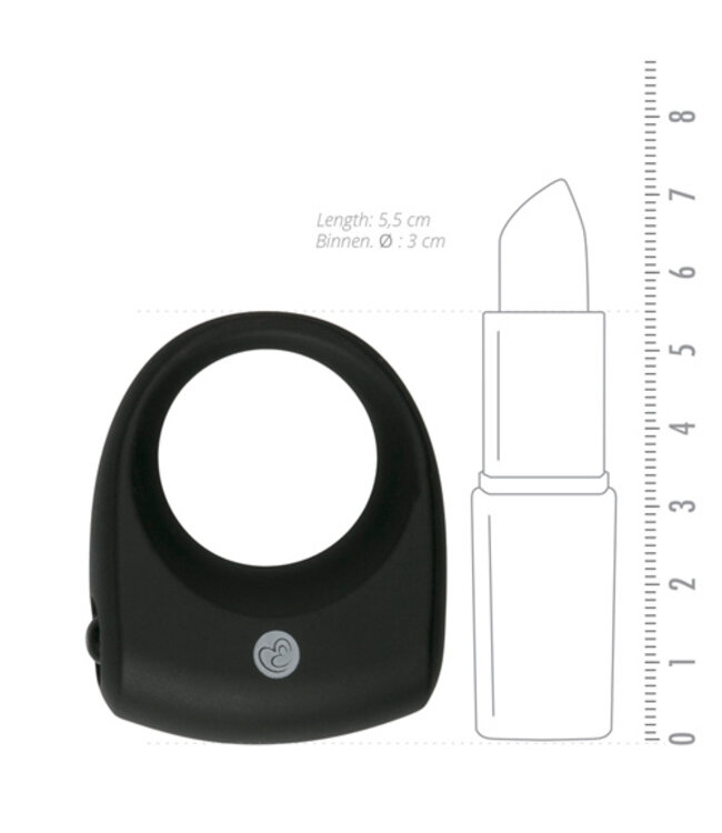 Vivid Cockring Met Mini Bullet - Zwart