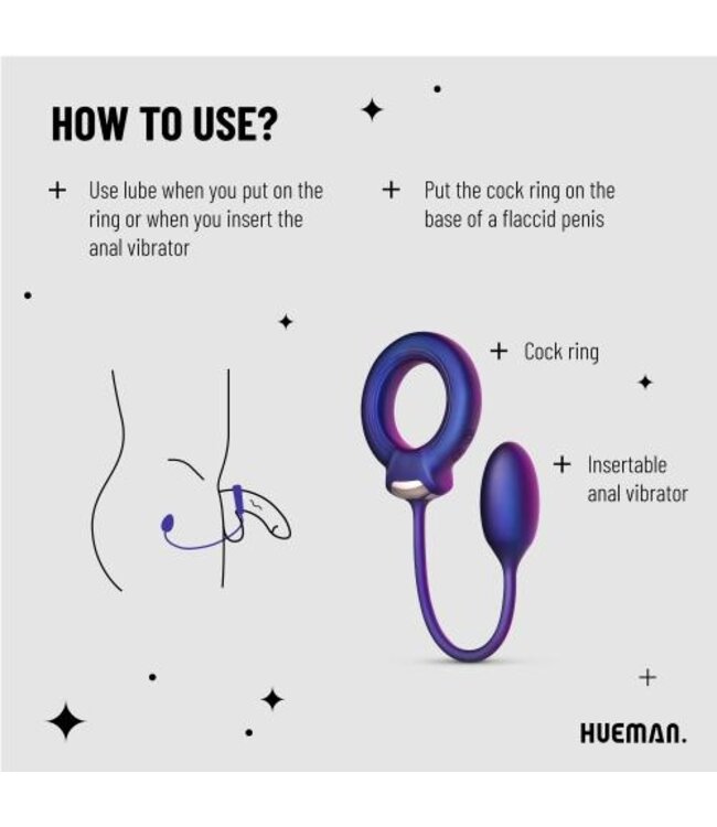 Hueman - Cockring met Anaal Bal