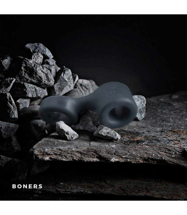 Boners Cockring En Ballstretcher - Grijs