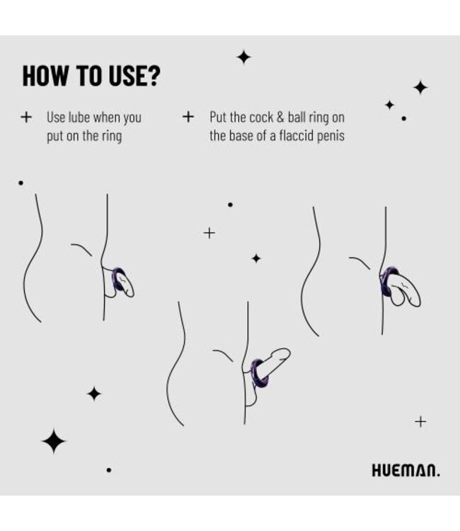 Hueman - Saturn Vibrerende Cock/Ball Ring