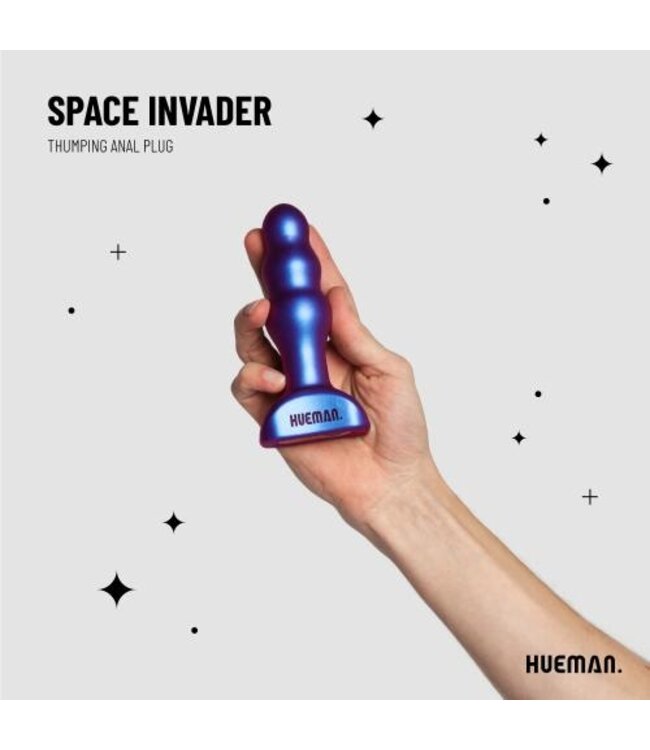 Hueman - Space Invader Vibrerende en Stotende Buttplug