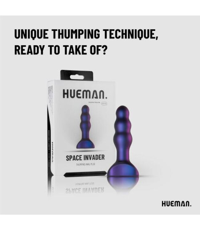 Hueman - Space Invader Vibrerende en Stotende Buttplug
