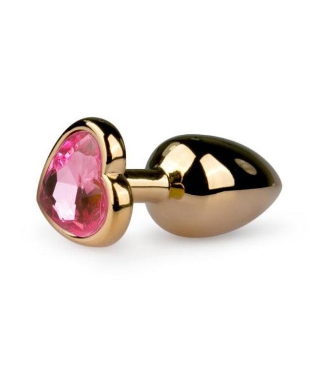 Metalen buttplug met roze hartje