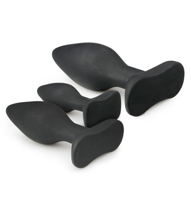 Siliconen buttplugsetje - zwart