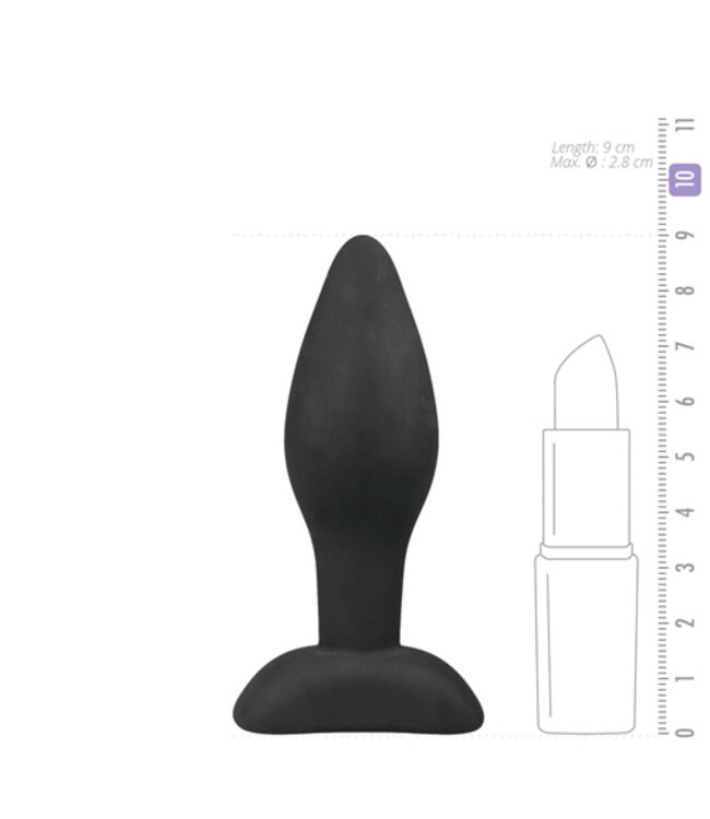 Kleine zwarte siliconen buttplug