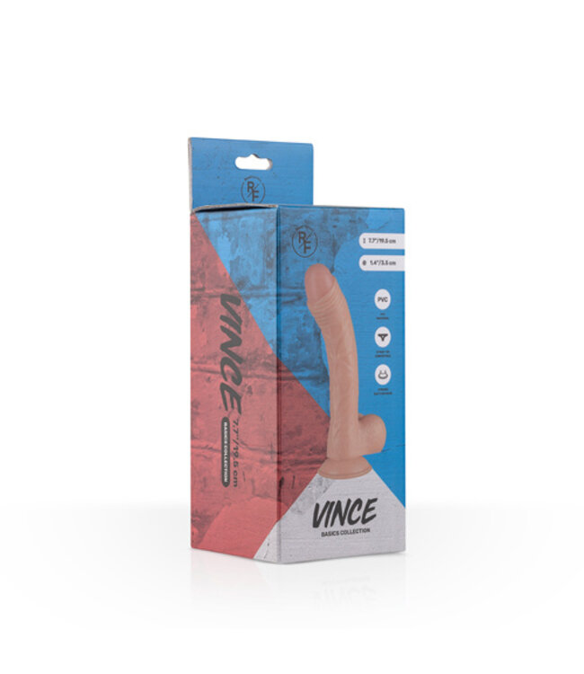 Vince Realistische Dildo Met Balzak  - 19,5 cm