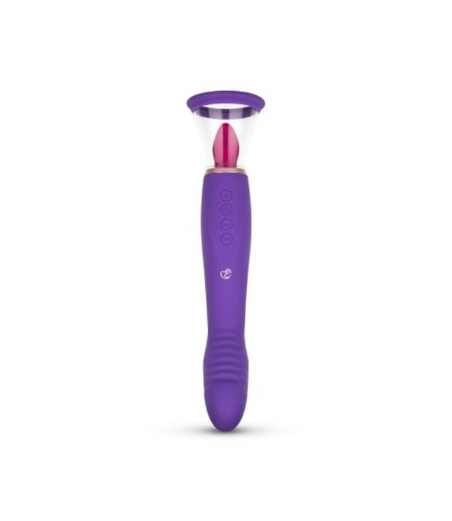 Pleasure Pump Met G-Spot Vibrator - Paars