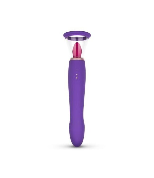 Pleasure Pump Met G-Spot Vibrator - Paars