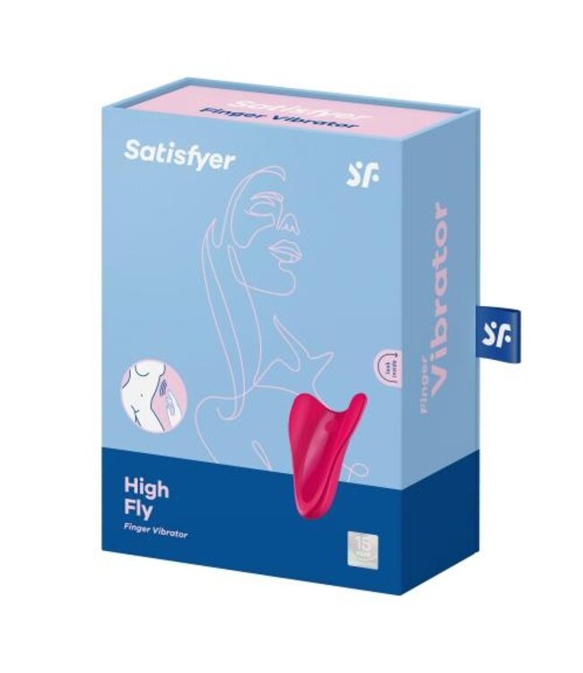 Satisfyer High Fly Vingervibrator - Rood