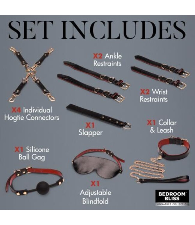 XR Brands - Lover's Luxe Bondage Set - Zwart
