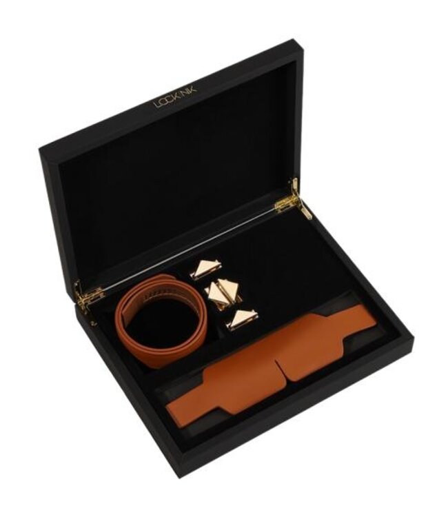 LOCKINK - Blinddoek set - bruin