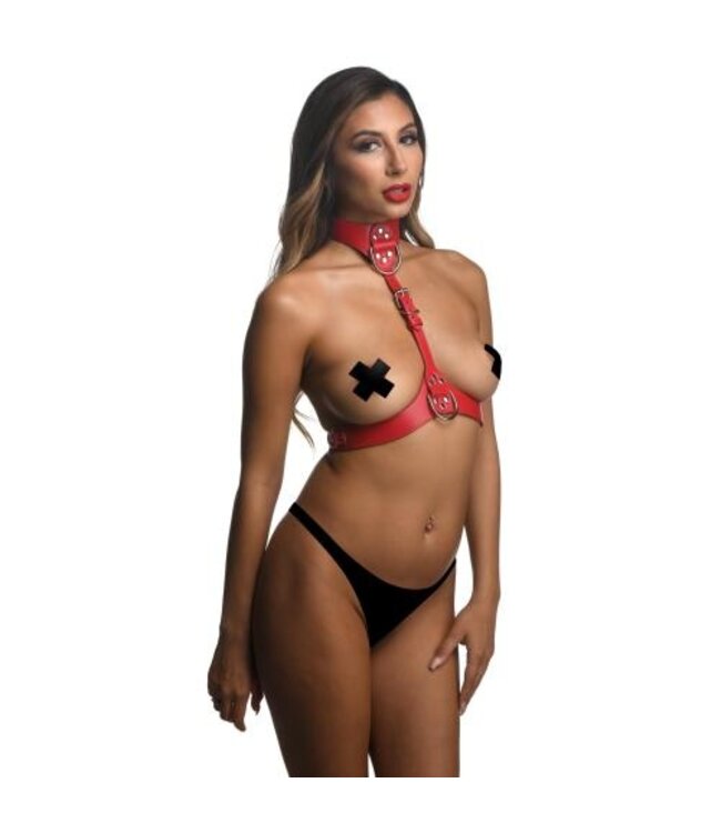 Female Chest Harnas - Rood