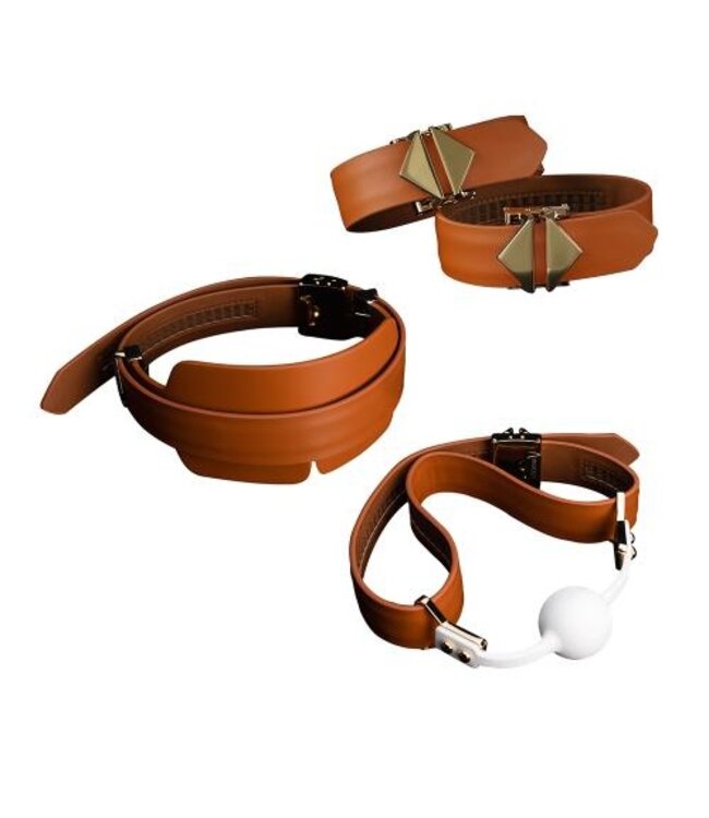 LOCKINK - Bondage & Restraint Set - bruin