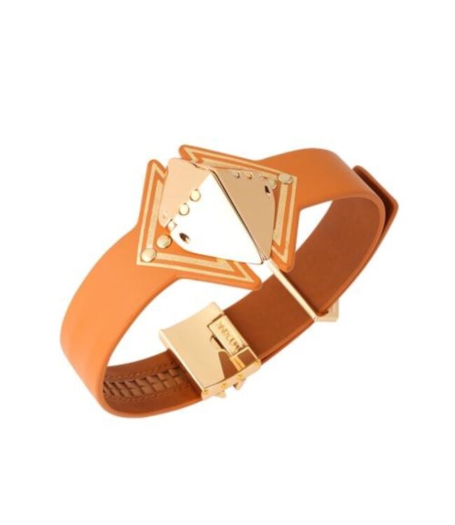 LOCKINK - Posture Luxe Collar en Lijn - bruin