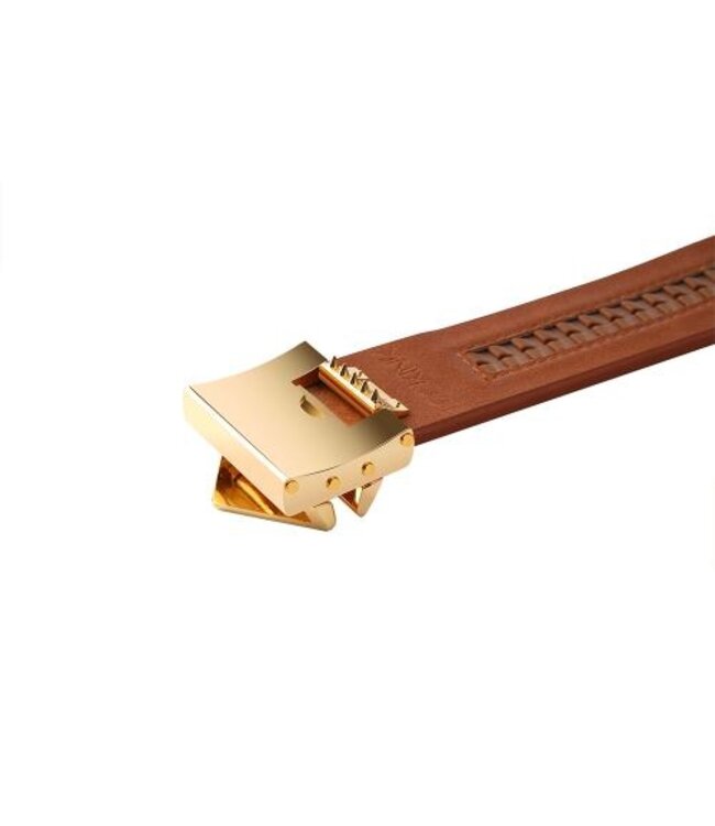 LOCKINK - Posture Luxe Collar en Lijn - bruin