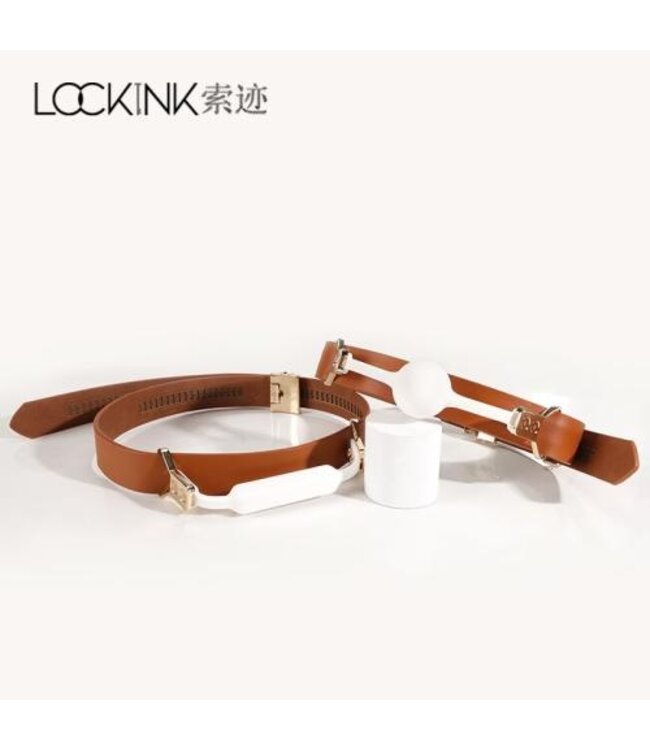 LOCKINK - Ball-Gag & Gag-bite Set - bruin