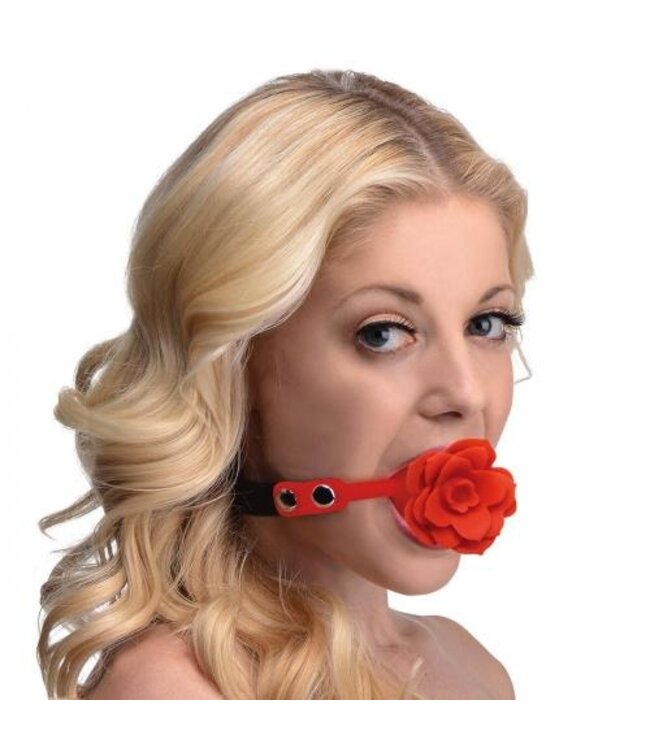 Blossom Siliconen Roos Gag - Rood