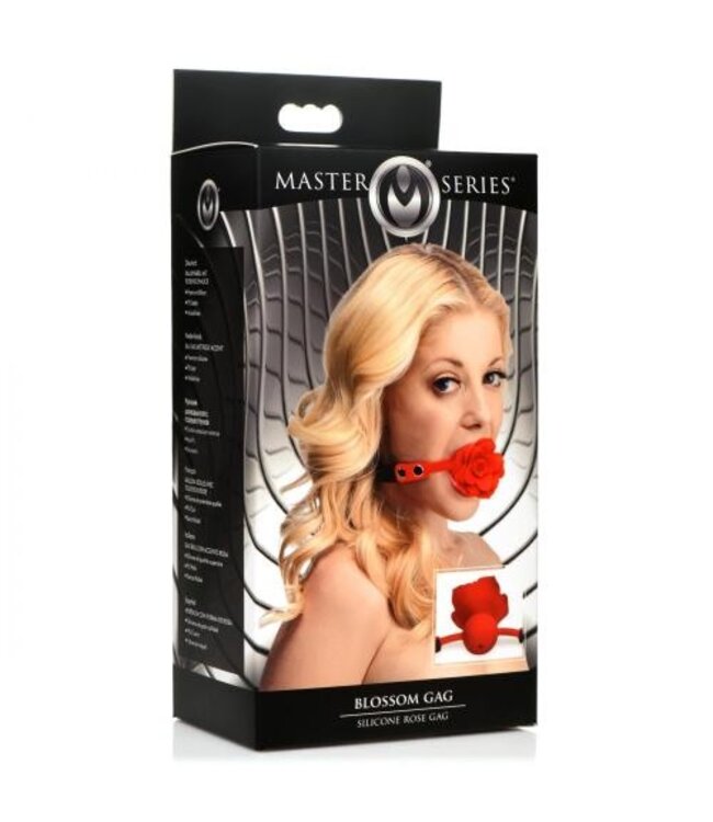 Blossom Siliconen Roos Gag - Rood