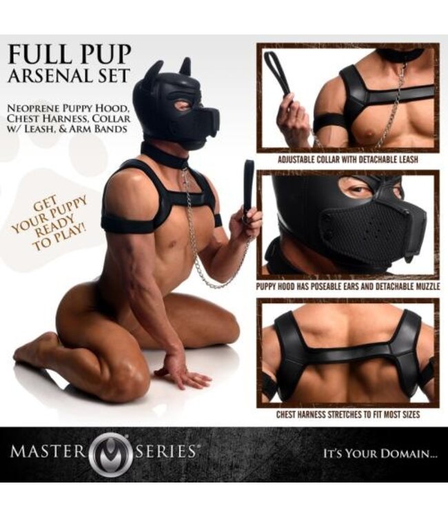 Complete Puppy Bondage Set - Zwart