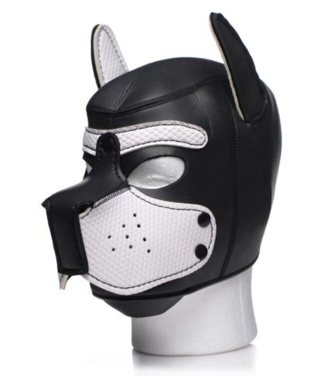 Spike Puppy BDSM Hood - Zwart/Wit