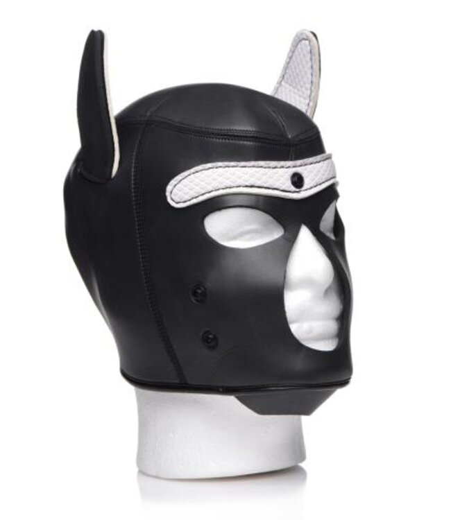 Spike Puppy BDSM Hood - Zwart/Wit