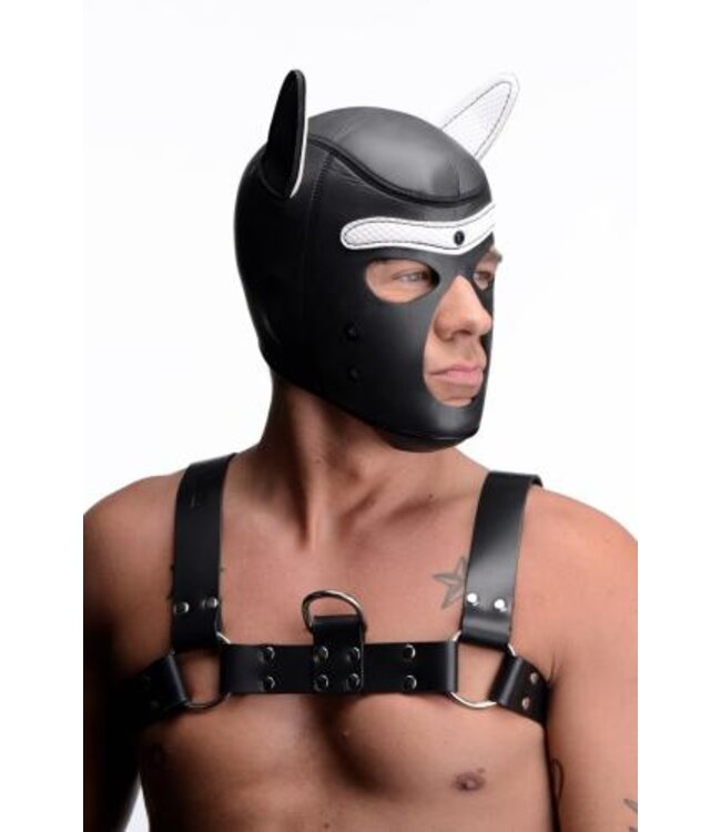 Spike Puppy BDSM Hood - Zwart/Wit
