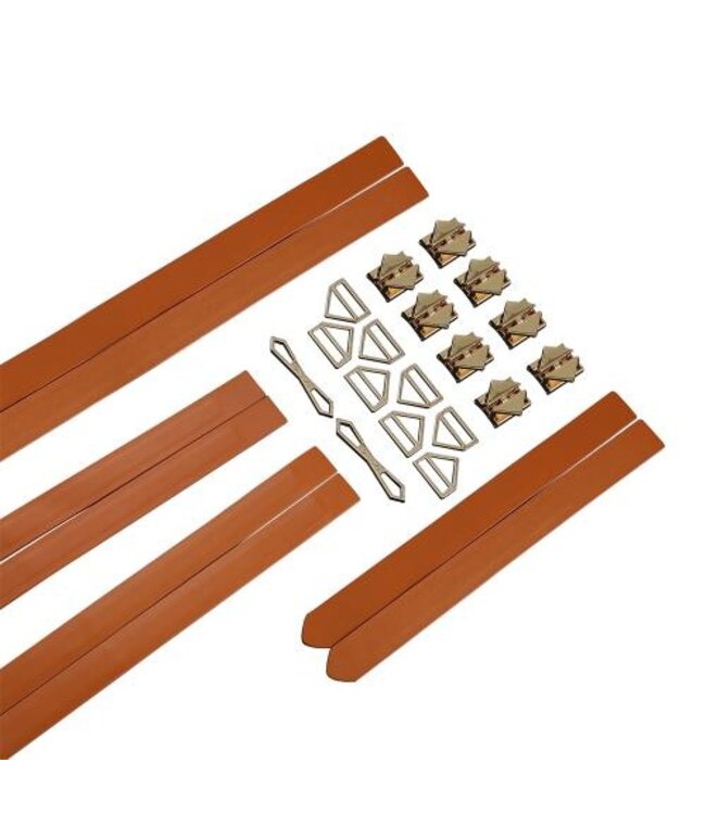 LOCKINK - 8-Bondage-Riemen Restrain Set - bruin