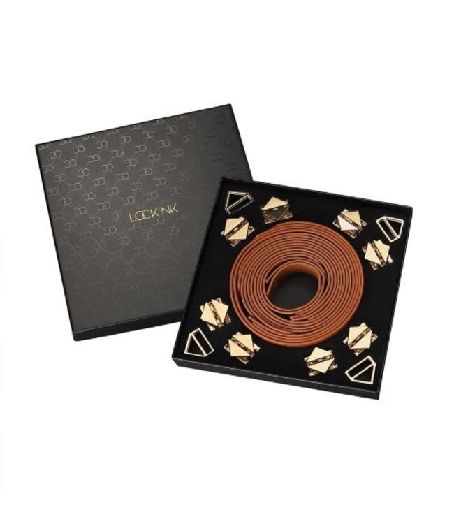 LOCKINK - 8-Bondage-Riemen Restrain Set - bruin