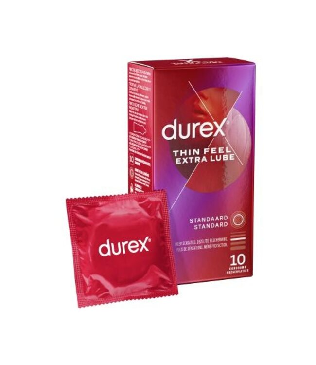 Durex Thin Feel Extra Glijmiddel - 10 stuks