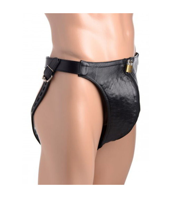 Spiked Leather Kuisheidsgordel Met Spikes