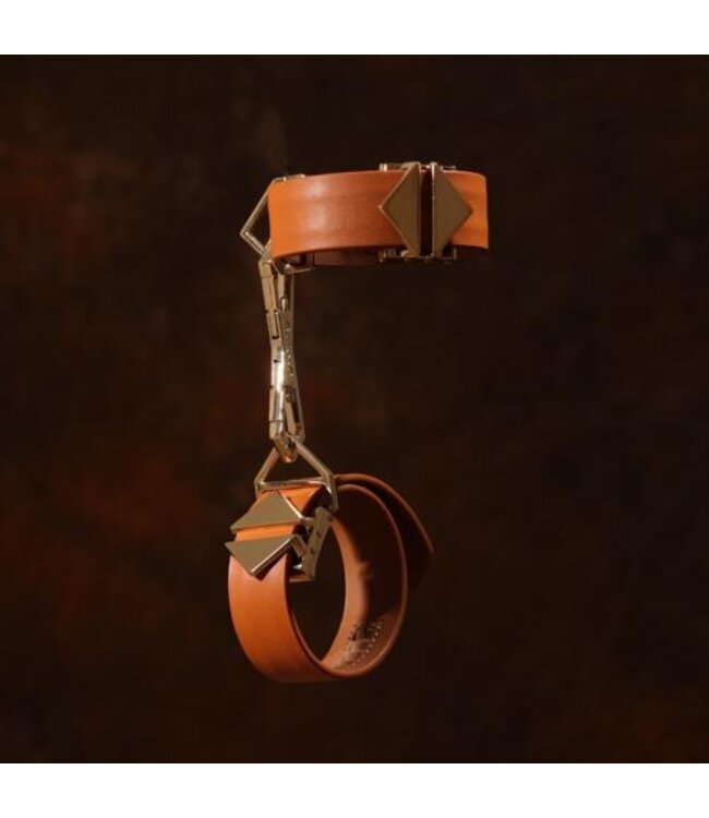 LOCKINK - Enkel- en enkelboeien Set - bruin