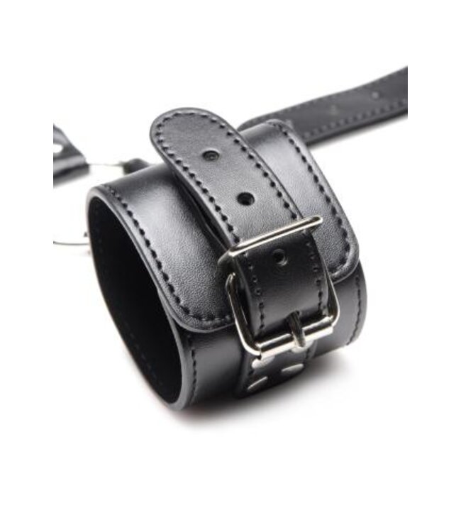 Halsband Met Polsboeien Restraint Set - Zwart