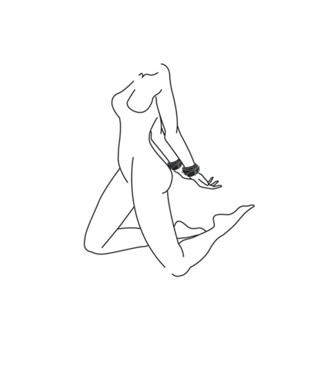 Zwarte Kunstlederen Handboeien