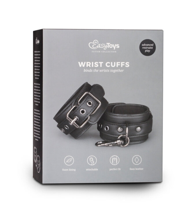 Zwarte Kunstlederen Handboeien