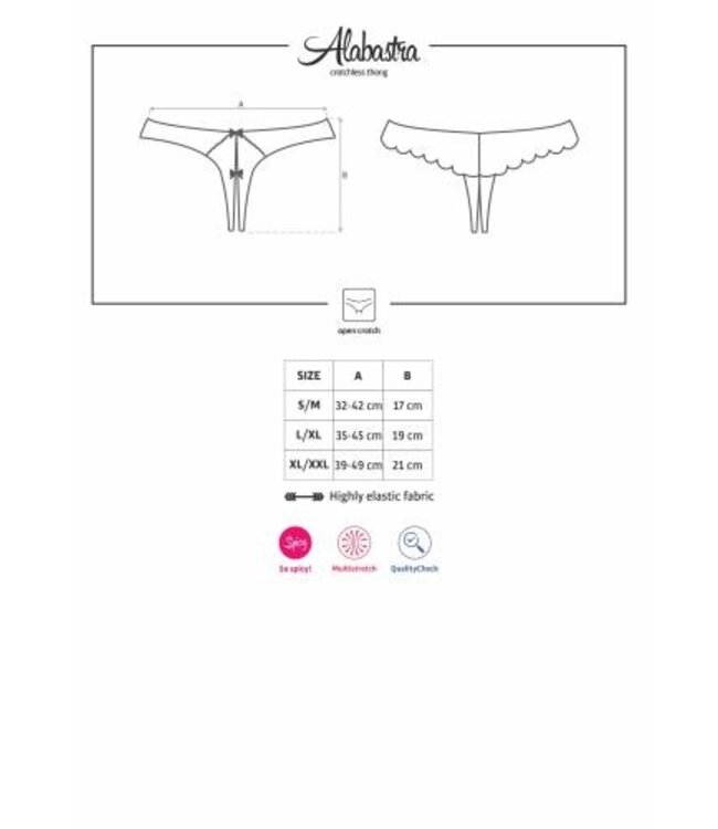 Alabastra Kruisloze String - Wit