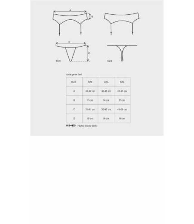 Catia Jarretelgordel & String - Zwart