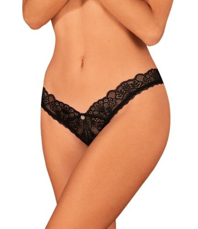 Donna Dream String Met Open Kruisje - Zwart