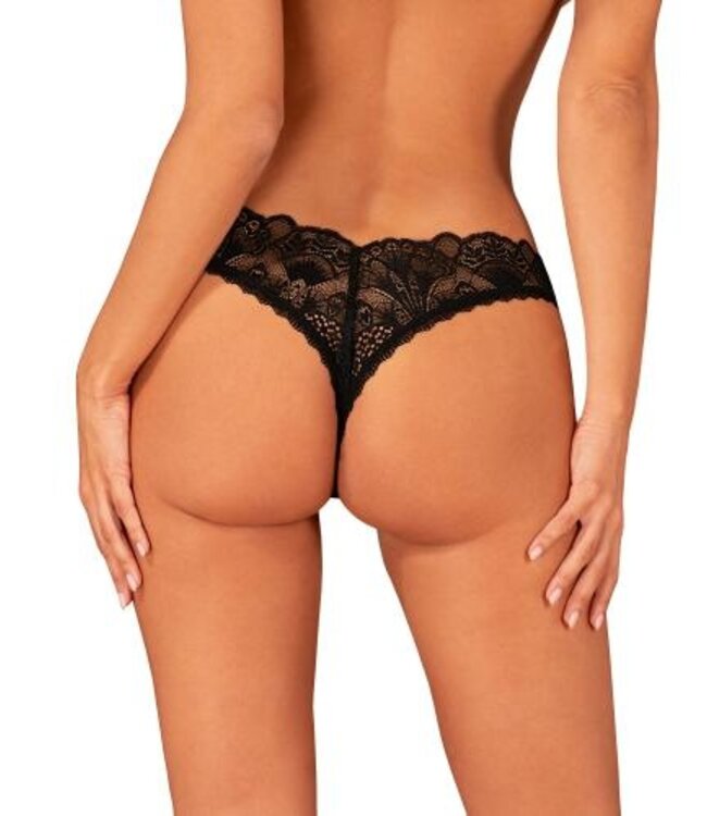 Donna Dream String Met Open Kruisje - Zwart