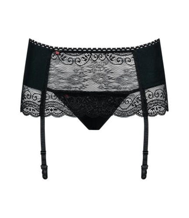 Miamor Jarretel Gordel Met String - Zwart